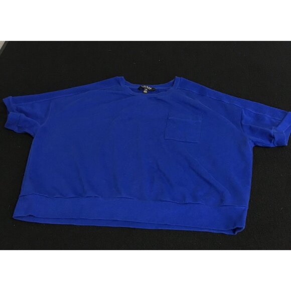 Lauren Ralph Lauren‎ Blue Short Sleeve Shirt With Pocket Size LG - Picture 6 of 8